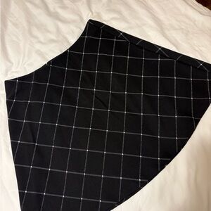 Black Checkered Women's Skirt